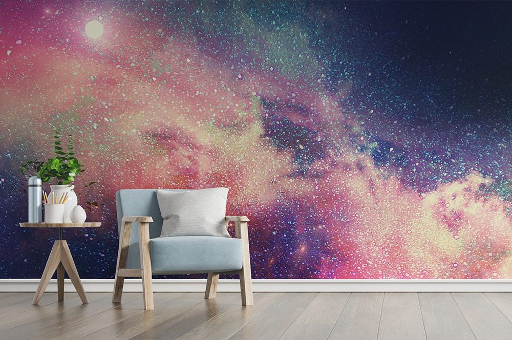 Papier peint chambre enfant fusée univers espace