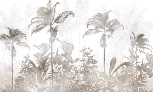 Papier peint Arbres brumeux