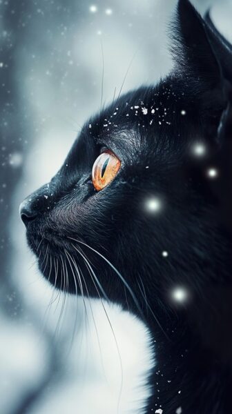 Papier peint Chat noir