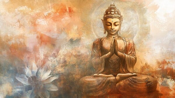 Papier peint Bouddha en concentration