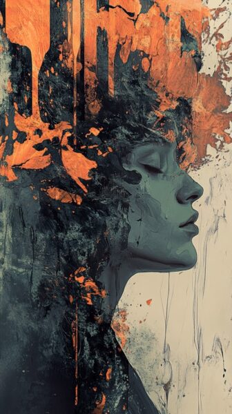 Papier peint Femme avec une vision