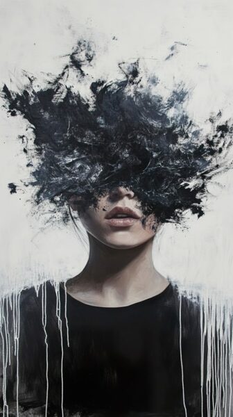 Papier peint Un visage plein de pensées