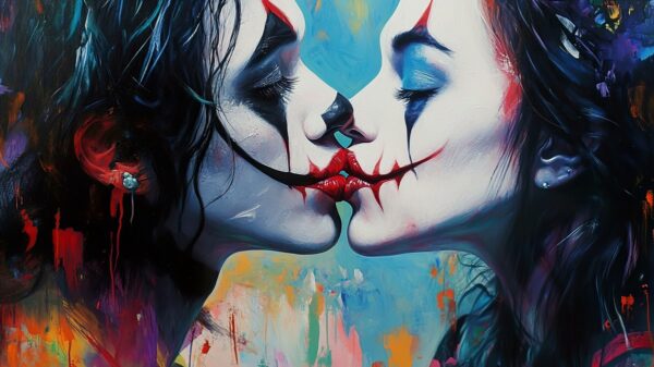 Papier peint Baiser effrayant