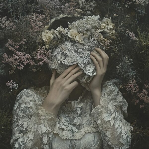 Papier peint Femme en dentelle romantique