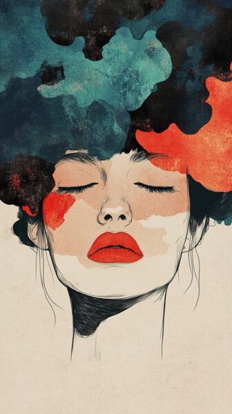 Papier peint Portrait d'une femme moderne