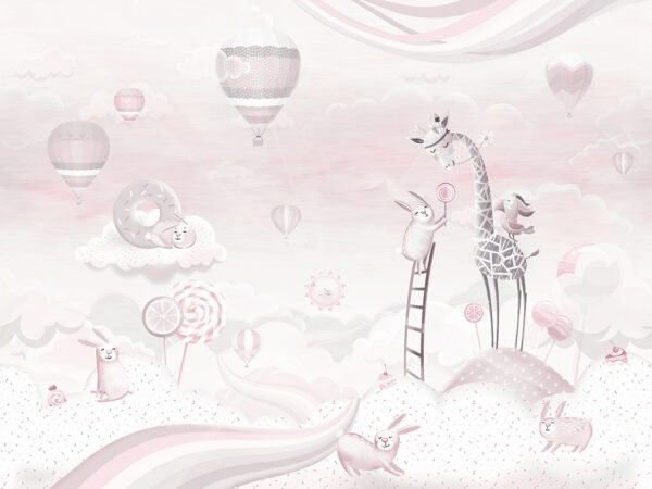 Papier peint Girafe au pays magique