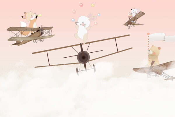 Papier peint Les animaux dans les avions