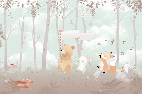 Papier peint Animaux musiciens