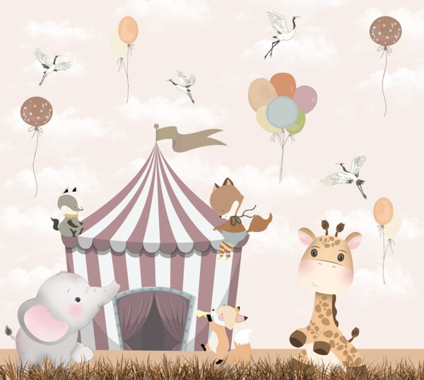 Papier peint Chapiteau de cirque avec animaux