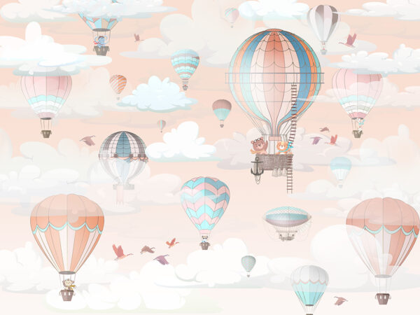 Papier peint Ballons dans les nuages