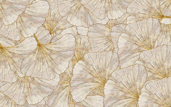 Papier peint Feuilles d'or de l'harmonie