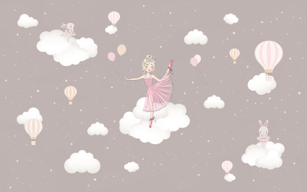Papier peint Princesse sur le nuage