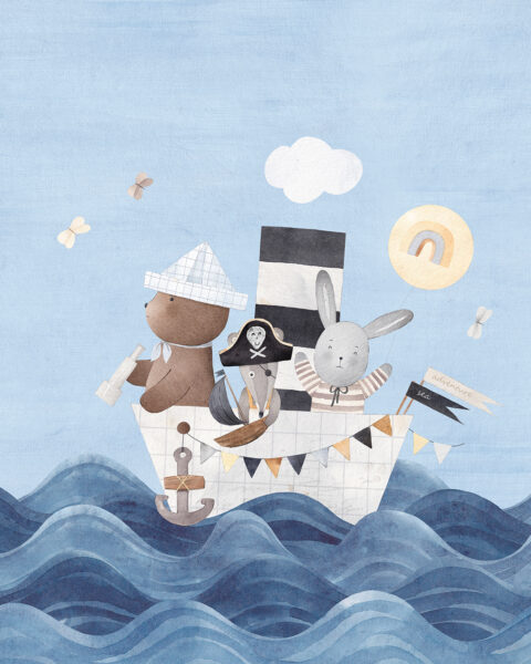 Papier peint Animaux sur le navire
