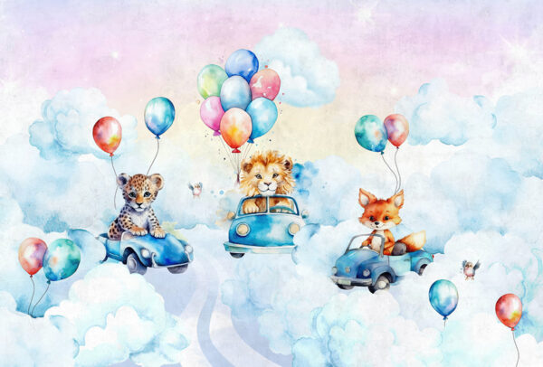 Papier peint Conducteurs d'animaux dans les nuages
