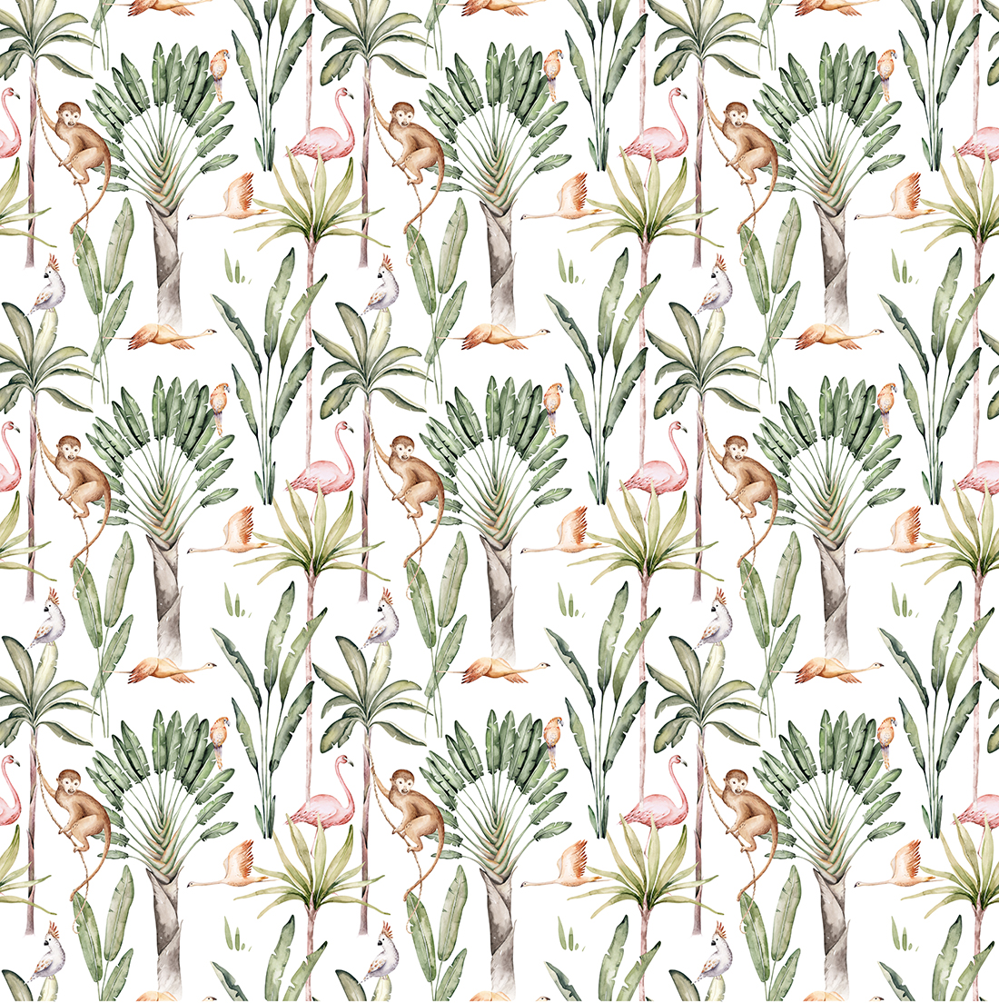 Papier peint Motif exotique