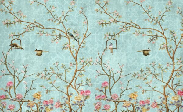 Papier peint Le printemps dans le ciel bleu
