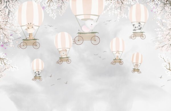 Papier peint Ballons sur roues