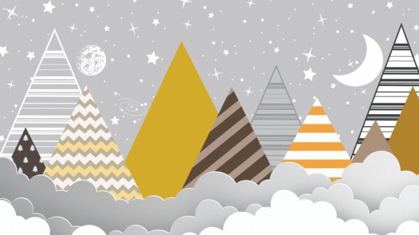 Papier peint Montagnes colorées