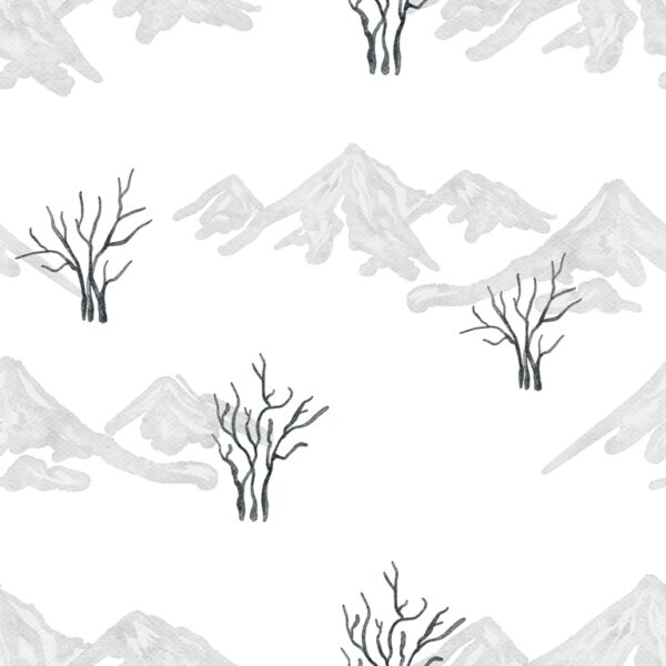 Papier peint Montagnes Blanches
