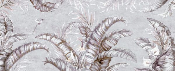 Papier peint La lueur des panaches de feuilles