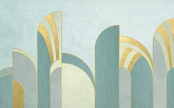 Papier peint Géométrie bleue
