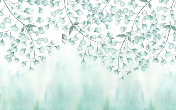 Papier peint Arbre bleu
