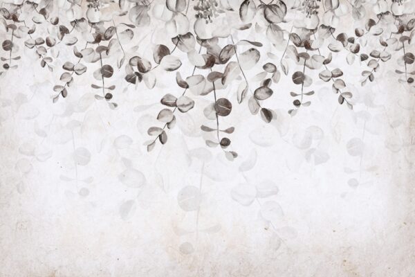 Papier peint Lierre en gris