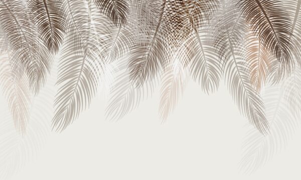 Papier peint Feuilles brunes