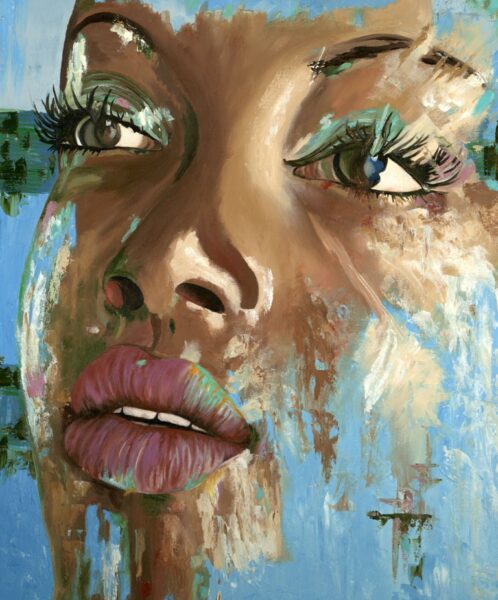 Papier peint Fille à la peau foncée