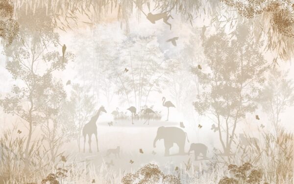 Papier peint L'ombre des animaux exotiques