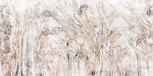 Papier peint Fleur d'iris délicate