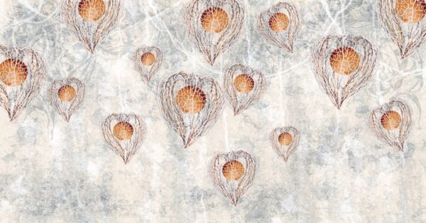 Papier peint Pluie de feuilles de physalis