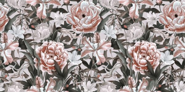 Papier peint Grandes fleurs