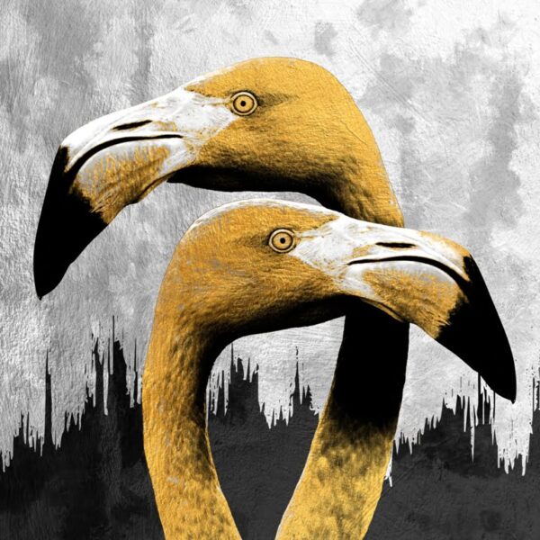 Papier peint Deux oiseaux jaunes