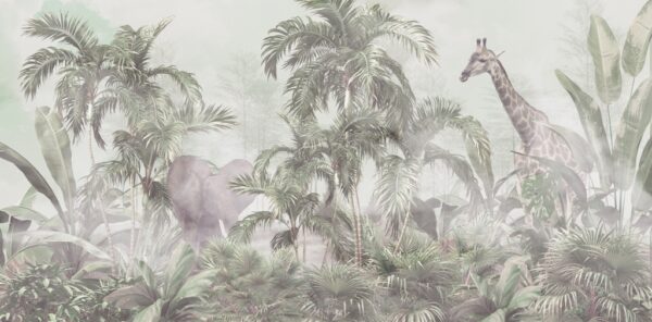 Papier peint Animaux sauvages dans le brouillard