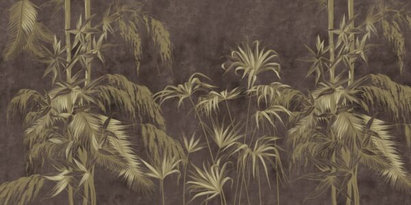 Papier peint Plantes exotiques sur fond sombre