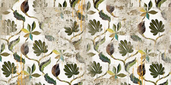 Papier peint Vagues de feuilles