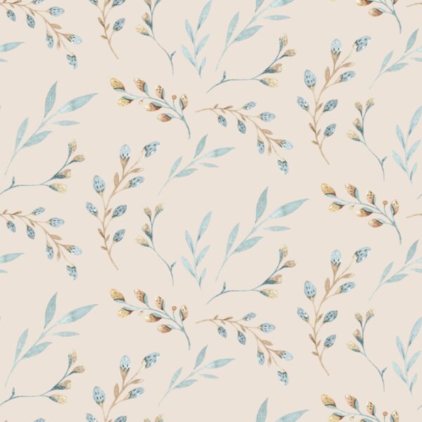 Papier peint brindilles et feuilles