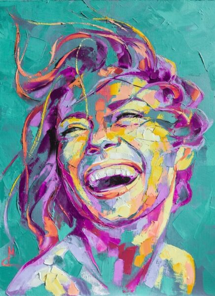 Papier peint Fille colorée