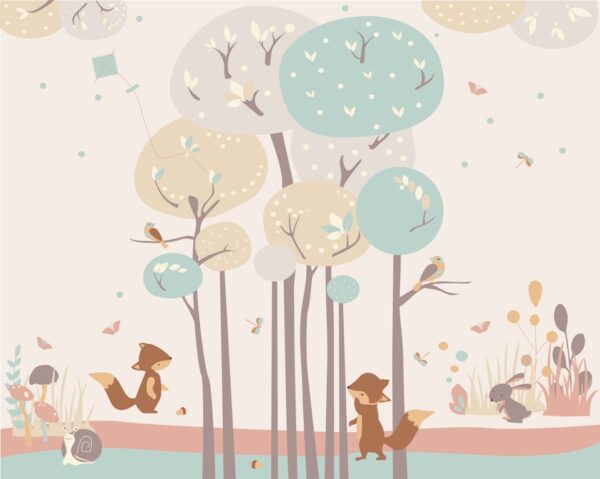 Papier peint Arbres colorés