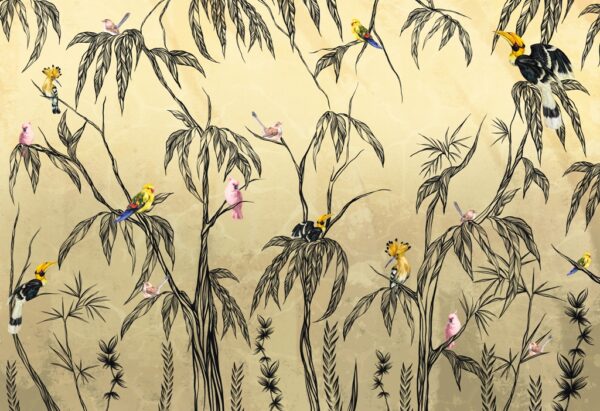 Papier peint Oiseaux colorés