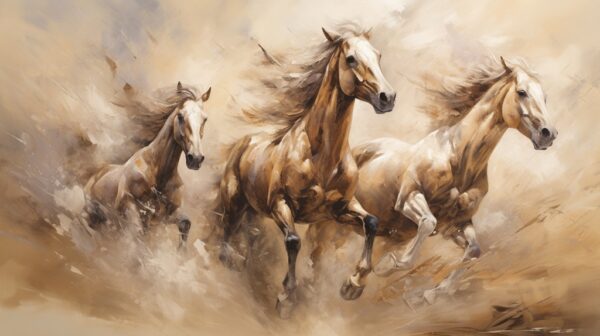 Papier peint Chevaux en fuite
