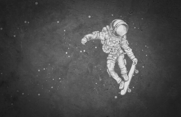 Papier peint Cosmonaute parmi les étoiles