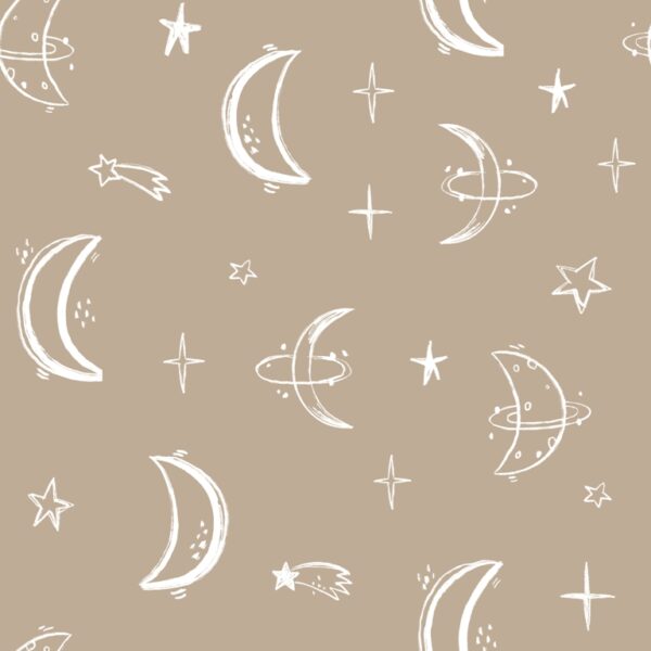 Papier peint Lune et étoiles