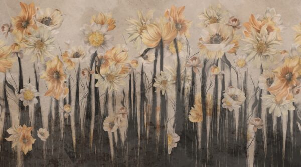 Papier peint Champ de fleurs