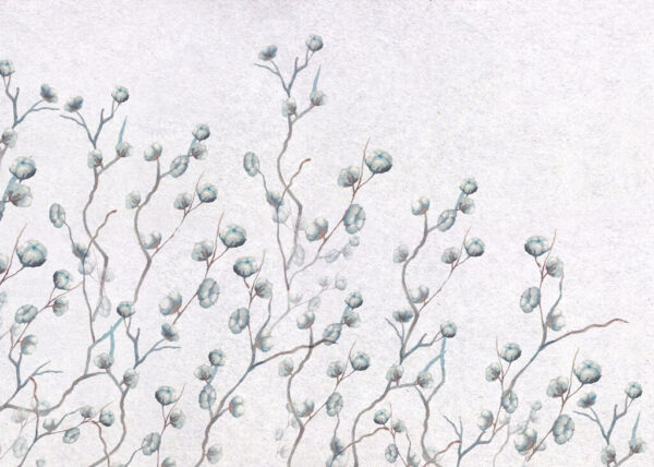 Papier peint Fleurs de coton