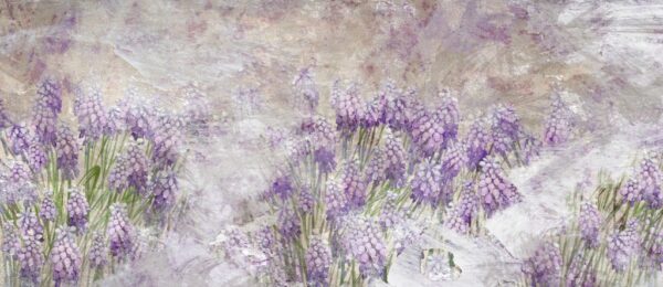 Papier peint Prairie de fleurs violettes