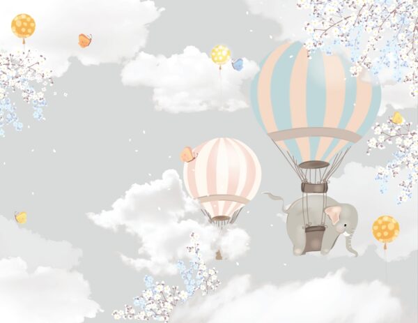Papier peint Éléphant volant
