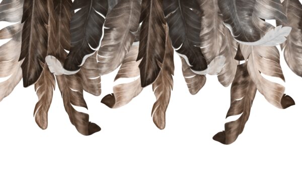 Papier peint Feuilles de bananier en marron