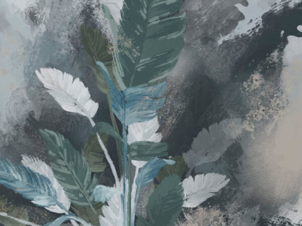 Papier peint Feuilles peintes